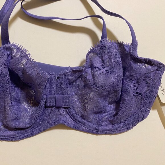 Chantelle Day to Night Lace Unlined Demi Bra  - Dusky Lavender NWT - Picture 2 of 8